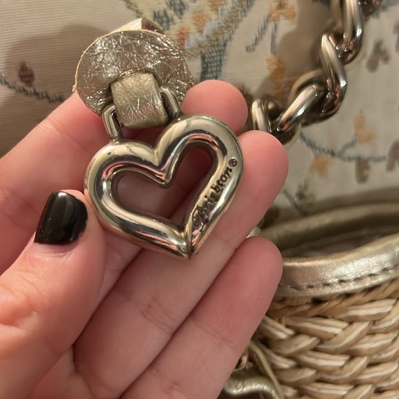 brighton straw purse with silver leather - Picture 8 of 9